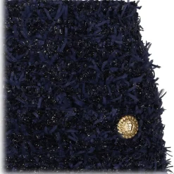 Balmain - Tweed Mini Skirt - Dark Blue - Balmain Exclusive Luxury Collection - Avvenice