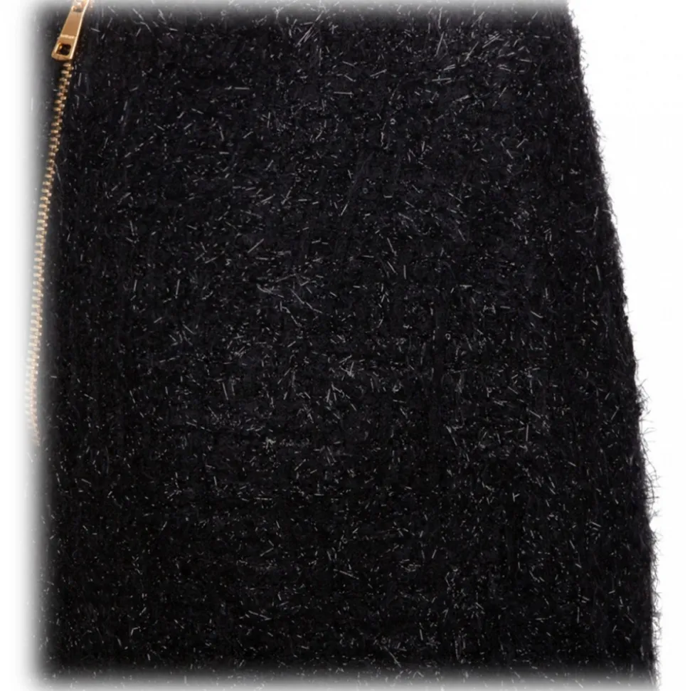Balmain - Tweed Mini Skirt - Black - Balmain Exclusive Luxury Collection - Avvenice