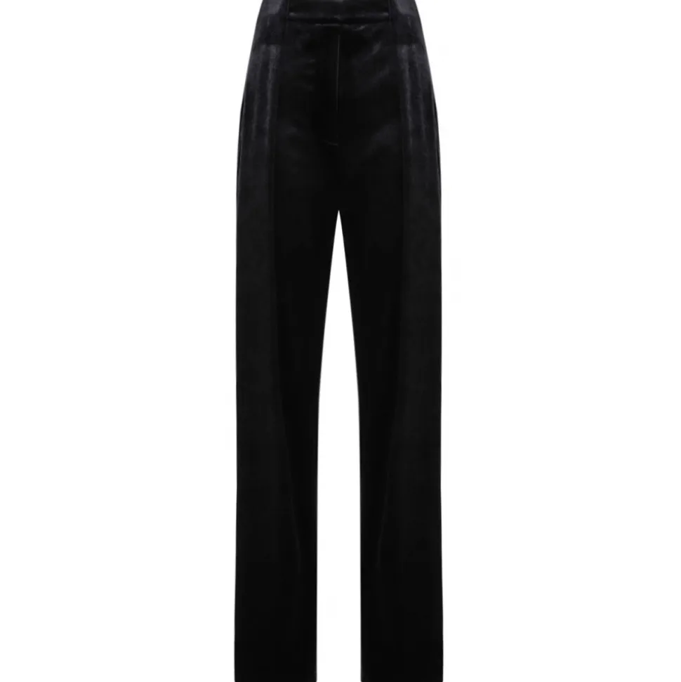 Balmain - Velvet Trousers - Black - Balmain Exclusive Luxury Collection - Avvenice