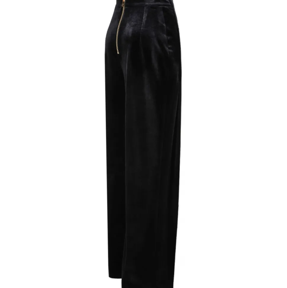 Balmain - Velvet Trousers - Black - Balmain Exclusive Luxury Collection - Avvenice