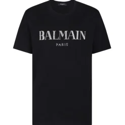 Balmain - Vintage Crystal Embellished T-Shirt - Black - Balmain Exclusive Luxury Collection - Avvenice