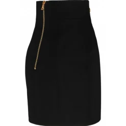 Balmain - Virgin Wool Mini Skirt - Black - Balmain Exclusive Luxury Collection - Avvenice