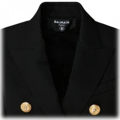 Balmain - Wool Double Breasted Blazer - Black - Balmain Exclusive Luxury Collection - Avvenice