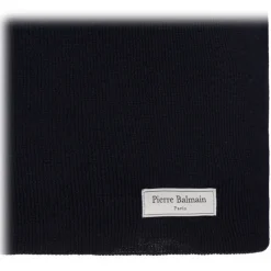 Balmain - Wool Logo Patch Polo Shirt - Navy Blue - Balmain Exclusive Luxury Collection - Avvenice