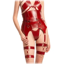 Belarex - Athens Garters - Dark Red - Harnesses - Lingerie - Luxury Exclusive Collection - Avvenice