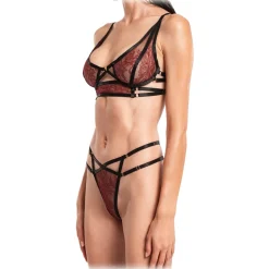 Belarex - Buenos Aires Thong - Dark Red - Thong - Lingerie - Luxury Exclusive Collection - Avvenice
