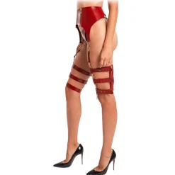 Belarex - Rome Garters - Dark Red - Harnesses - Lingerie - Luxury Exclusive Collection - Avvenice