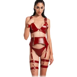 Belarex - Rome Suspender Belt - Dark Red - Suspender Belt - Lingerie - Luxury Exclusive Collection - Avvenice