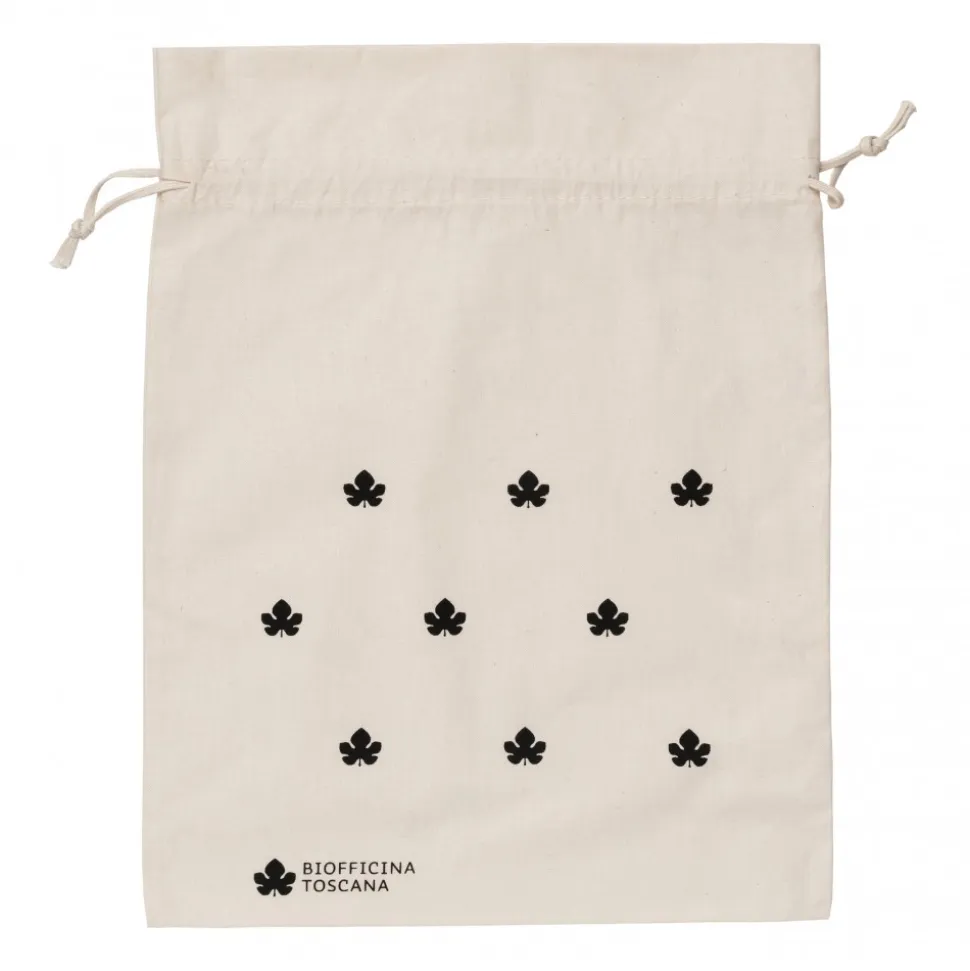 Biofficina Toscana - Organic Cotton Pouch - Big Black - Accessories Line - Organic Vegan Cosmetics - Avvenice