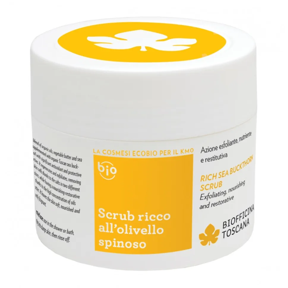 Biofficina Toscana - Rich Sea Buckthorn Scrub - Body Line - Organic Vegan Cosmetics - Avvenice