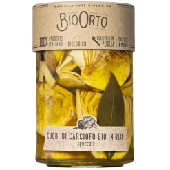 BioOrto - Organic Artichoke Hearts in Oil - Organic Preserved Foods - 350 g - Avvenice
