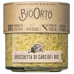 BioOrto - Organic Artichoke Bruschetta - Organic Preserved Foods - 180 g - Avvenice