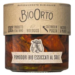 BioOrto - Organic Sun Dried Tomatoes in Evo Oil - Organic Preserved Foods - 200 g - Avvenice