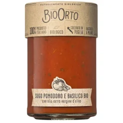 BioOrto - Organic Tomato and Basil Sauce - Organic Preserved Foods - 350 g - Avvenice