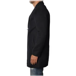 BoB Company - 3/4 Coat in Cloth Fabric - Blue - Jacket - Made in Italy - Luxury Exclusive Collection - Avvenice