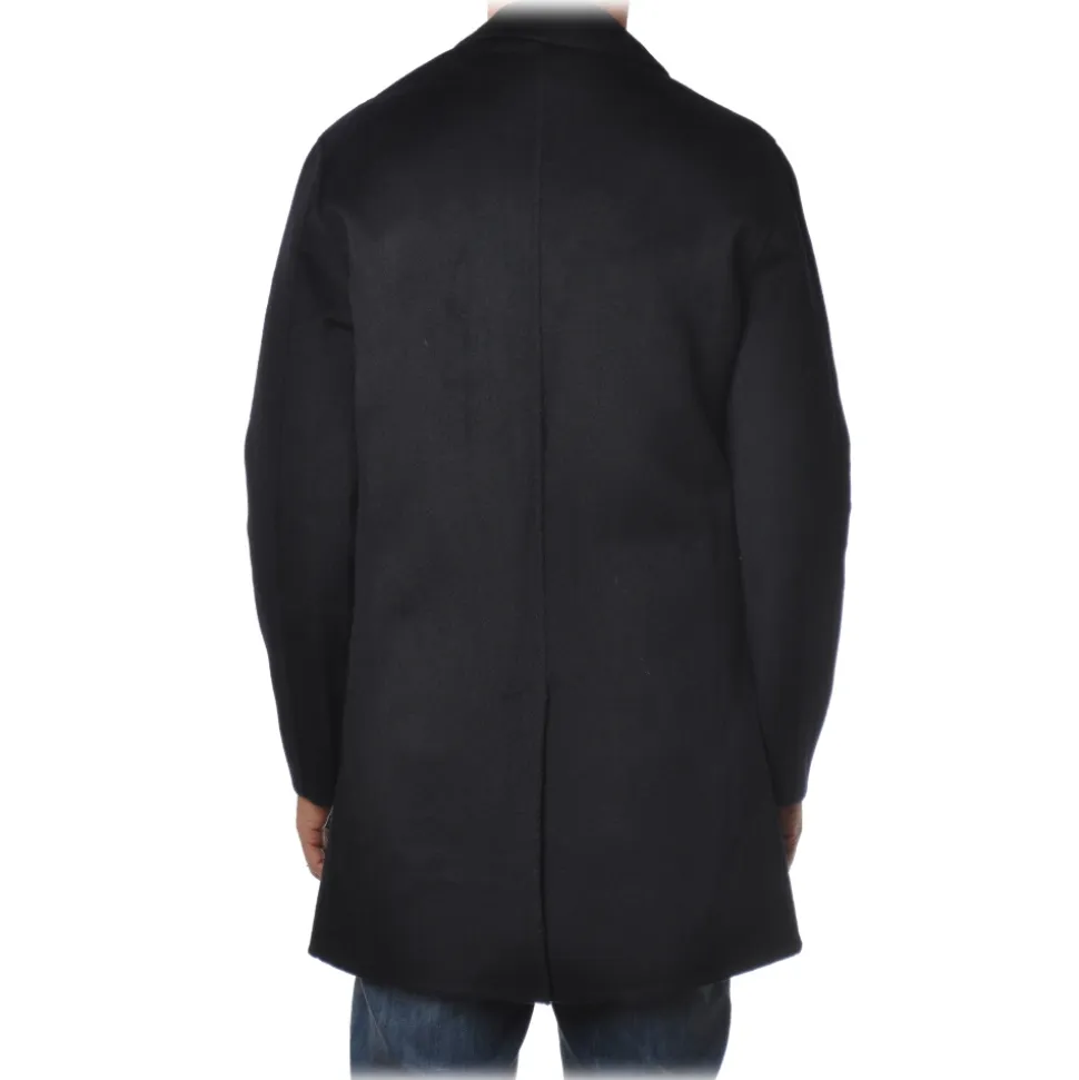 BoB Company - 3/4 Coat in Cloth Fabric - Blue - Jacket - Made in Italy - Luxury Exclusive Collection - Avvenice