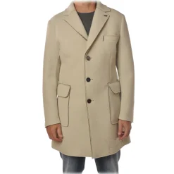 BoB Company - 3/4 Coat in Cloth Fabric - Cream - Jacket - Made in Italy - Luxury Exclusive Collection - Avvenice
