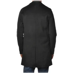 BoB Company - 3/4 Coat in Cloth Fabric - Black - Jacket - Made in Italy - Luxury Exclusive Collection - Avvenice