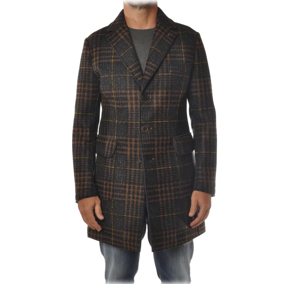 BoB Company - 3/4 Coat in Technical Fabric - Blue - Jacket - Made in Italy - Luxury Exclusive Collection - Avvenice