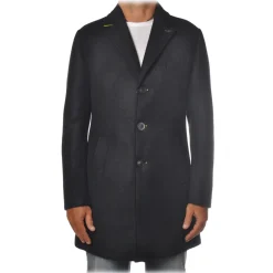 BoB Company - 3/4 Coat with Shirt Collar - Blue - Jacket - Made in Italy - Luxury Exclusive Collection - Avvenice