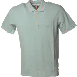 BoB Company - Polo Shirt with Short Sleeves and Embroidery Detail - Sage - T-Shirt - Made in Italy - Luxury Exclusive Collection - Avvenice