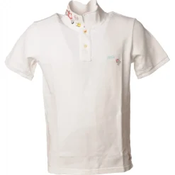 BoB Company - Polo Shirt with Short Sleeves and Print Detail - White - T-Shirt - Made in Italy - Luxury Exclusive Collection - Avvenice