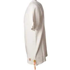 BoB Company - Short Sleeve Polo with Beads Insert - White - T-Shirt - Made in Italy - Luxury Exclusive Collection - Avvenice