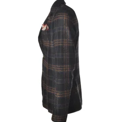 BoB Company - Single-Breasted Jacket in Checked Pattern - Blue - Jacket - Made in Italy - Luxury Exclusive Collection - Avvenice