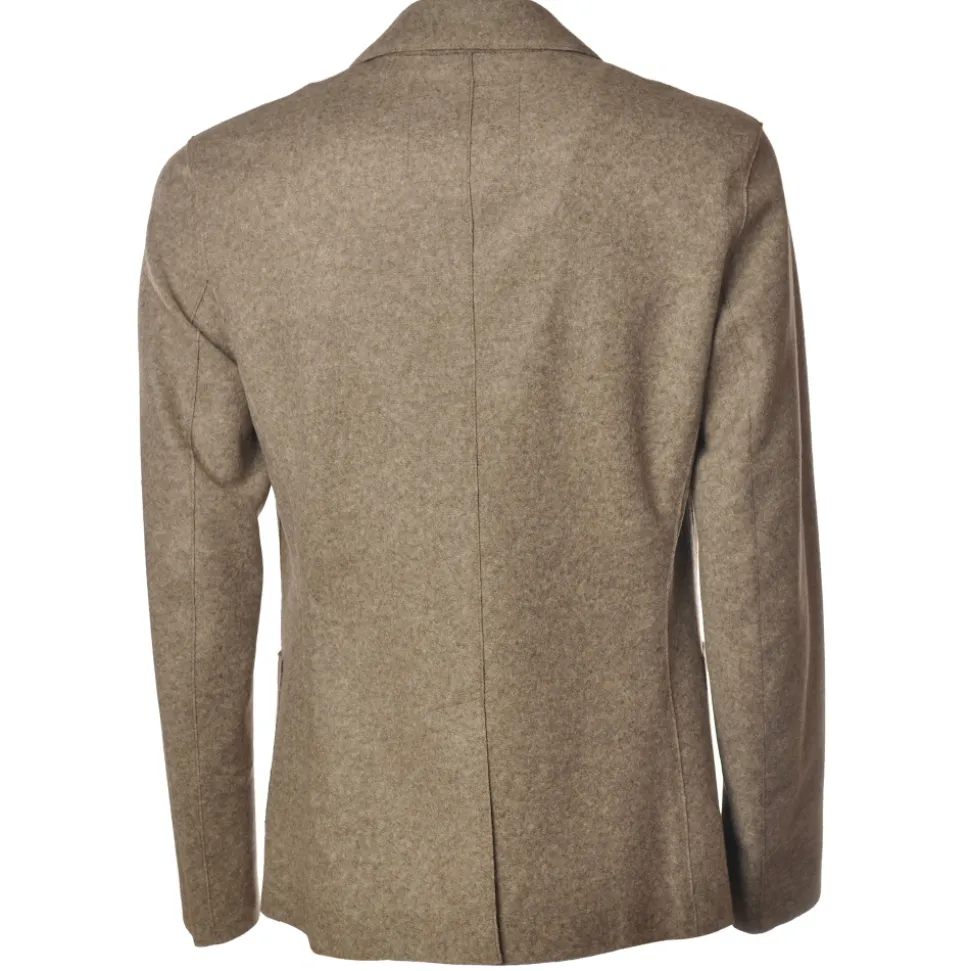BoB Company - Single-Breasted Jacket in Technical Fabric - Taupe - Jacket - Made in Italy - Luxury Exclusive Collection - Avvenice