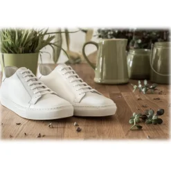 Bottega Senatore - Calvino - Sneakers - White - Italian Handmade Man Shoes - High Quality Leather Shoes - Avvenice