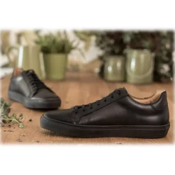 Bottega Senatore - Carulo - Sneakers - Black - Italian Handmade Man Shoes - High Quality Leather Shoes - Avvenice