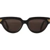 Bottega Veneta - Acetate Cat-Eye Sunglasses - Dark Havana Brown - Sunglasses - Bottega Veneta Eyewear - Avvenice