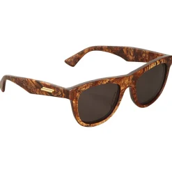 Bottega Veneta - Acetate Classic D Frame Sunglasses - Amber Radica Gray - Sunglasses - Bottega Veneta Eyewear - Avvenice