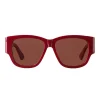 Bottega Veneta - Acetate D Design Sunglasses - Bordeaux Red - Sunglasses - Bottega Veneta Eyewear - Avvenice