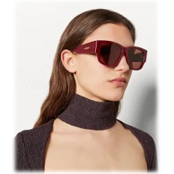 Bottega Veneta - Acetate D Design Sunglasses - Bordeaux Red - Sunglasses - Bottega Veneta Eyewear - Avvenice