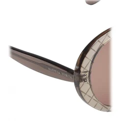 Bottega Veneta - Acetate Round Oversize Sunglasses - Brown - Sunglasses - Bottega Veneta Eyewear - Avvenice