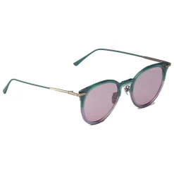 Bottega Veneta - Acetate Round Sunglasses - Green Violet - Sunglasses - Bottega Veneta Eyewear - Avvenice