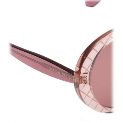 Bottega Veneta - Acetate Round Oversize Sunglasses - Pink - Sunglasses - Bottega Veneta Eyewear - Avvenice