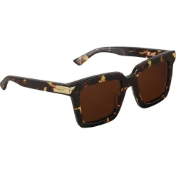 Bottega Veneta - Acetate Square Oversize Sunglasses - Havana Brown - Sunglasses - Bottega Veneta Eyewear - Avvenice