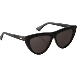 Bottega Veneta - Acetate Teardrop Sunglasses - Black Grey - Sunglasses - Bottega Veneta Eyewear - Avvenice