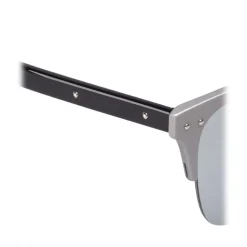 Bottega Veneta - Alluminium Classic Sunglasses - Black Gray Silver - Sunglasses - Bottega Veneta Eyewear - Avvenice