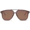 Bottega Veneta - Alluminium Aviator Sunglasses - Brown Havana - Sunglasses - Bottega Veneta Eyewear - Avvenice