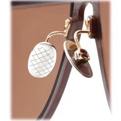 Bottega Veneta - Alluminium Aviator Sunglasses - Brown Havana - Sunglasses - Bottega Veneta Eyewear - Avvenice