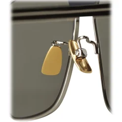 Bottega Veneta - Angular Aviator Sunglasses - Silver Green - Sunglasses - Bottega Veneta Eyewear - Avvenice