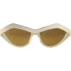 Bottega Veneta - Angular Cat-Eye Sunglasses - Champagne Gold - Sunglasses - Bottega Veneta Eyewear - Avvenice