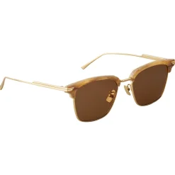 Bottega Veneta - Clubmaster Sunglasses - Brown Gold - Sunglasses - Bottega Veneta Eyewear - Avvenice