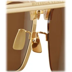 Bottega Veneta - Clubmaster Sunglasses - Brown Gold - Sunglasses - Bottega Veneta Eyewear - Avvenice