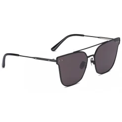 Bottega Veneta - Cross Metal Square Sunglasses - Black Grey - Sunglasses - Bottega Veneta Eyewear - Avvenice