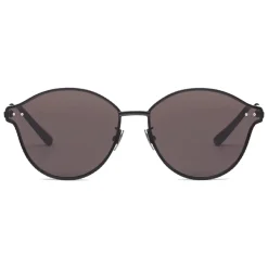 Bottega Veneta - Cross Metal Cat Eye Sunglasses - Black Grey - Sunglasses - Bottega Veneta Eyewear - Avvenice