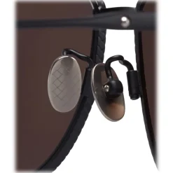 Bottega Veneta - Cross Metal Cat Eye Sunglasses - Black Grey - Sunglasses - Bottega Veneta Eyewear - Avvenice